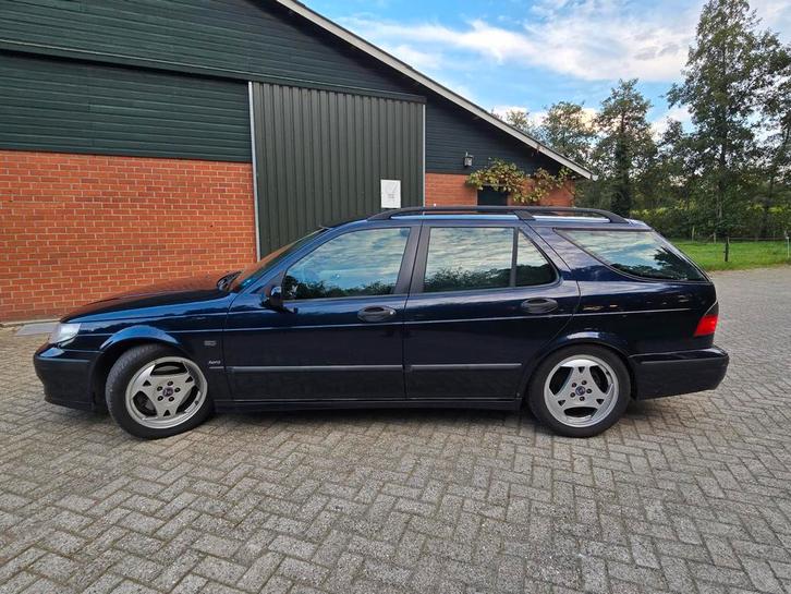 Saab Aero 2000 Blauw Station, Auto's, Saab, Bedrijf, Saab 9-5, ABS, Airbags, Airconditioning, Alarm, Boordcomputer, Centrale vergrendeling