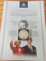 Munt 2013 Dubbelportret Koninklijk Paar, Postzegels en Munten, Munten | Nederland, Koningin Beatrix, Zilver, Euro's, Ophalen of Verzenden