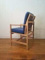 Vintage Borge Mogensen 3233 fauteuil voor Fredericia, Huis en Inrichting, Fauteuils, Ophalen, Hout, Gebruikt, Minder dan 75 cm
