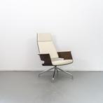 1 Thonet S845 Lounge Chair Eik Leer + Hocker, Huis en Inrichting, Fauteuils, Ophalen of Verzenden, Zo goed als nieuw, Hout