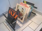 Vintage verrijdbaar LP rek, Gebruikt, Ophalen of Verzenden, Metaal, 25 tot 75 discs