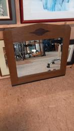 Houten Spiegel amsterdamse school art deco, Ophalen, Gebruikt, Minder dan 100 cm, Rechthoekig