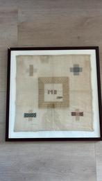 Merklap uit 1884, Antiek en Kunst, Antiek | Kleden en Textiel, Ophalen of Verzenden