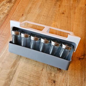 Kruidenrek voor in kast met 6 kruidenpotjes van 110ml beschikbaar voor biedingen
