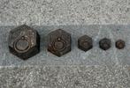 Set van 5 Franse gewichten, Antiek en Kunst, Antiek | Gereedschap en Instrumenten, Ophalen of Verzenden