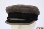 Vintage Kapiteinspet Prinz Heinrich Fiebig grijs rib 55 = S, Kleding | Heren, Ophalen of Verzenden, Pet, 57 cm (M, 7⅛ inch) of minder