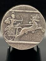 5oz chariot of war - Egypte antiqued .999 zilver 155 gram, Ophalen of Verzenden, Zilver