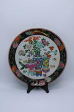 Groot Porseleinen Bord Bloemen & Vogels, Antiek en Kunst, Ophalen of Verzenden