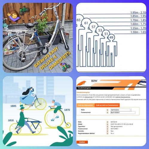 BATAVUS EASY DELUXE-X V7 DAMESFIETS 🙋‍♀️🚲 HERENFIETS 🙋‍♂️, Fietsen en Brommers, Fietsen | Dames | Damesfietsen, Zo goed als nieuw