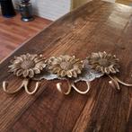 3 Koperen Kapstok Haken Zonnebloem 12x8 cm, Ophalen of Verzenden