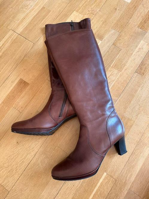 Zgan prachtige leren dameslaarzen maat 42, Kleding | Dames, Schoenen, Zo goed als nieuw, Hoge laarzen, Bruin, Ophalen of Verzenden