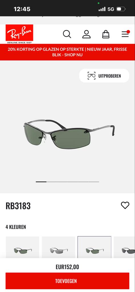Ray-Ban Bril - Stijlvol en Tijdloos, Zwart, Ophalen of Verzenden, Zo goed als nieuw, Ray-Ban