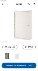 HAUGA kledingkast Ikea (schuifdeuren), Huis en Inrichting, Ophalen, 100 tot 150 cm, Met hangruimte, Zo goed als nieuw