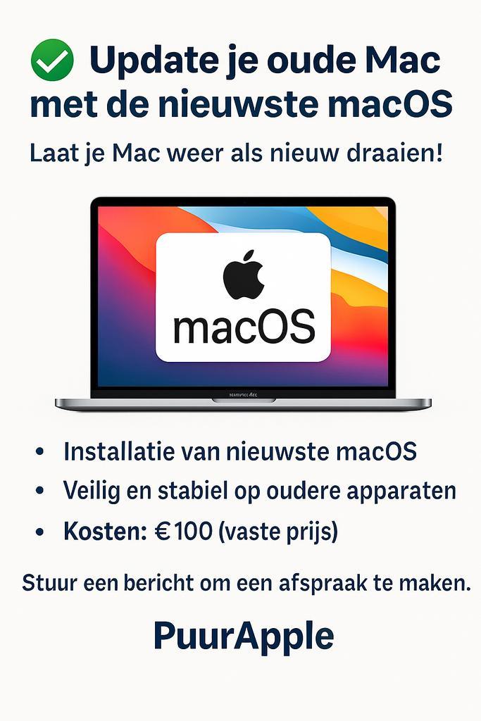 Installeer de nieuwste macOS op je oudere Mac, Computers en Software, Apple Desktops, Nieuw, iMac, Ophalen of Verzenden
