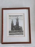 Originele ets Koninginnenkerk Rotterdam, Antiek en Kunst, Kunst | Etsen en Gravures, Ophalen of Verzenden