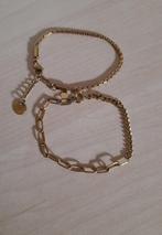 2 armbandjes goudkleur gedragen geweest., Ophalen of Verzenden, Gebruikt, Goud, Staal