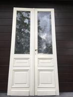 antieke dubbele ensuite deuren met art deco geëtst glas !!!, Doe-het-zelf en Verbouw, Deuren en Horren, Ophalen, 120 cm of meer