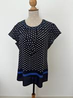 Blauw-wit blouse polka dot met ruches, korte mouw, Kleding | Dames, Maat 38/40 (M), Zo goed als nieuw, Korte mouw, Gerry weber