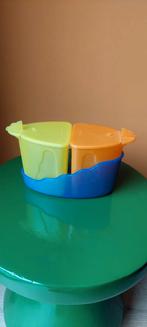 Vintage Tupperware set geel oranje blauw suiker koffie melk, Ophalen of Verzenden, Zo goed als nieuw, Blauw, Overige typen