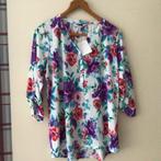Vrolijk shirt met driekwart mouw, maat XL, NIEUW, Ophalen of Verzenden, Zo goed als nieuw, Maat 46/48 (XL) of groter, Wit