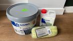 Sigma Facade Topcoat Zwart + Primer & Roller, Doe-het-zelf en Verbouw, Verf, Beits en Lak, Zwart, Nieuw, Ophalen of Verzenden
