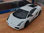 Autoart 74585 1/18 Lamborghini Gallardo Superleggera wit, Ophalen of Verzenden, Zo goed als nieuw, Auto, Autoart
