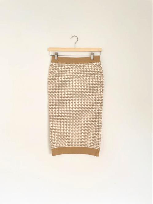 Michael Kors Jacquard Knit Midi Pencil Skirt - mt XS - €230, Kleding | Dames, Rokken, Zo goed als nieuw, Onder de knie, Ophalen of Verzenden