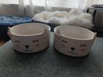 Nieuwe schattige katten drink/eet bakjes, Porselein of Keramiek, Schaal, Rond, Nieuw