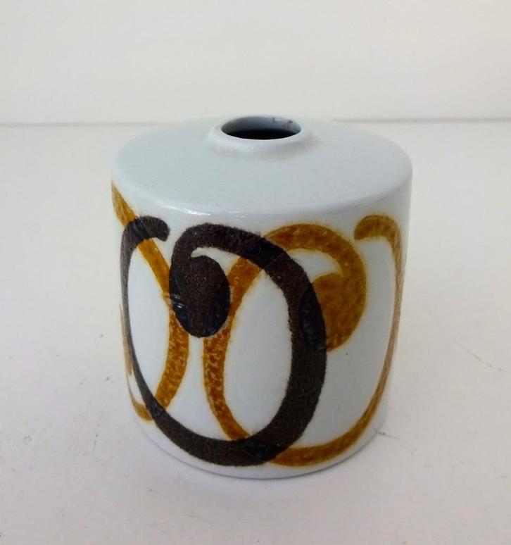 Keramiek vaas wit patroon bruin Royal Copenhagen 3891-k, Antiek en Kunst, Antiek | Keramiek en Aardewerk, Ophalen of Verzenden