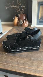 Kanna prachtige splinternieuwe sleehak sandalen maat 39, Zwart, Nieuw, Kanna, Sandalen of Muiltjes