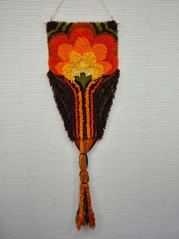 Jaren 70 Smyrna/Smyrnafix Space Age wandkleed wol. beschikbaar voor biedingen