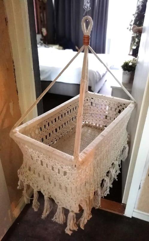 Hangwieg macramé baby Hammock bohemian style, Kinderen en Baby's, Babywiegjes en Ledikanten, Gebruikt, Wieg, Ophalen of Verzenden