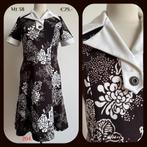 204. Vintage jurk mt 38, Maat 38/40 (M), Bruin, Verzenden, Vintage kleertjes