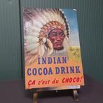 Vintage Belgisch reclamekarton voor Indian Cocoa Drink, Ophalen of Verzenden, Gebruikt
