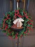 Grote deurkrans met bessen en klok, Ophalen of Verzenden
