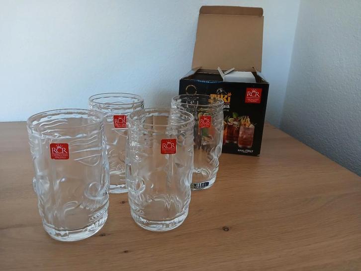 Tiki Sardinia cocktail/longdrink glazen RCR, Verzamelen, Glas en Borrelglaasjes, Zo goed als nieuw, Overige typen, Ophalen of Verzenden