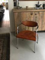 De Arnold Merckx Design Eetkamerstoelen (Arco), Huis en Inrichting, Stoelen, Ophalen, Gebruikt, Bruin, Metaal