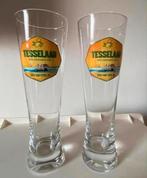 2x Bierglas van Tesselaar bier. H. 21,5 cm., Ophalen of Verzenden, Zo goed als nieuw, Glas of Glazen, Overige merken