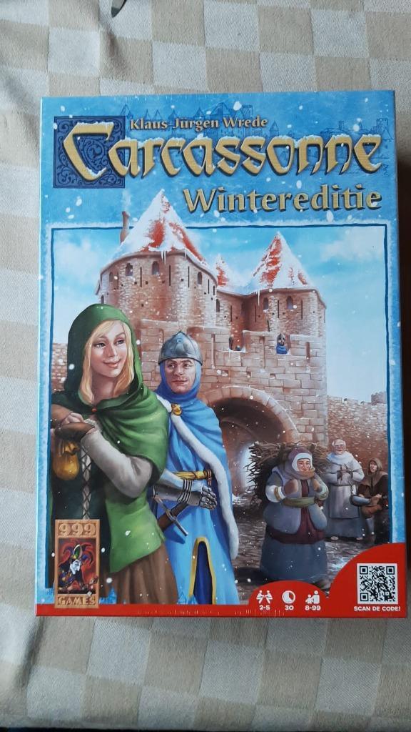 bordspel in seal Carcassonne Winter editie + peperkoekman 99, Hobby en Vrije tijd, Gezelschapsspellen | Bordspellen, Nieuw, Een of twee spelers