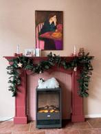 Unieke schouw met elektrisch haardje, Ophalen of Verzenden, Zo goed als nieuw, Vrijstaande haard, Overige soorten
