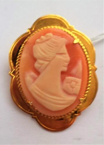 Broche camee, verguld. Ward Brothers (6488-2002) beschikbaar voor biedingen