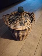 Fles in rieten mand, Gebruikt, Mand, Rond, Ophalen of Verzenden