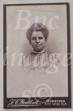 cdv jonge vrouw pompadourkapsel 1900's gorinchem, Gebruikt, Verzenden, Foto, Voor 1940