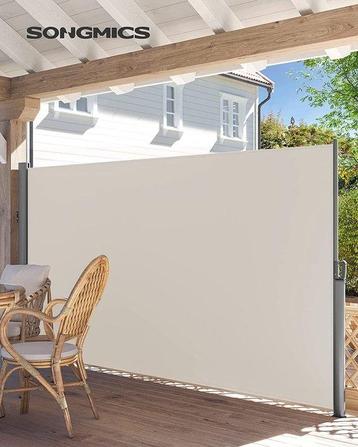 Oprolbaar Zijscherm - 160 x 350 cm - Crème NİEUW İN DOOS beschikbaar voor biedingen
