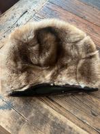 Vintage Echt Bontmuts, Ophalen of Verzenden, Gedragen, One size fits all, Hoed