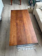 Massief houten salontafel, Ophalen, 100 tot 150 cm, 50 tot 100 cm, Zo goed als nieuw