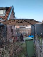 Crèmekleurige zweefparasol 3 meter diameter | moet snel weg!, Tuin en Terras, Parasols, Ophalen, Verstelbaar, Gebruikt, Zweefparasol