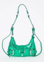 Núnoo Palma Recycled schoudertas met metallic finish, groen., Ophalen of Verzenden, Nieuw, Groen, Overige merken