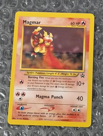 Magmar 44 WOTC Black Star Promo 2002 Pokemon Kaart! beschikbaar voor biedingen