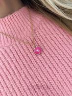 Gouden ketting met roze letter candy munt ibiza hippie boho, Overige kleuren, Nieuw, Ophalen of Verzenden, Overige materialen